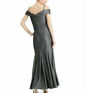 Black & silver ball gown dress